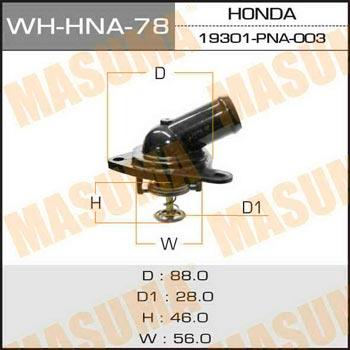 Masuma WH-HNA-78 Thermostat, coolant WHHNA78