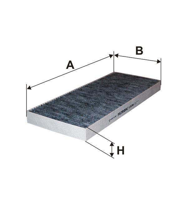 Cabin filter with activated carbon Filtron K 1128A