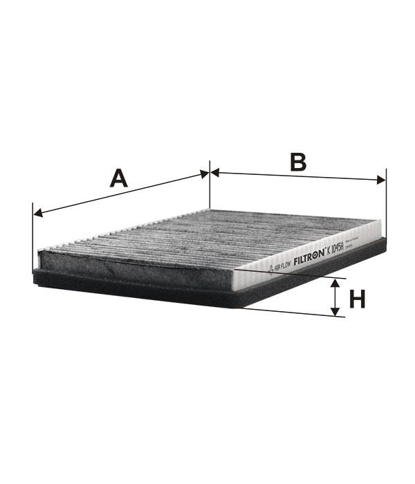 Cabin filter with activated carbon Filtron K 1045A