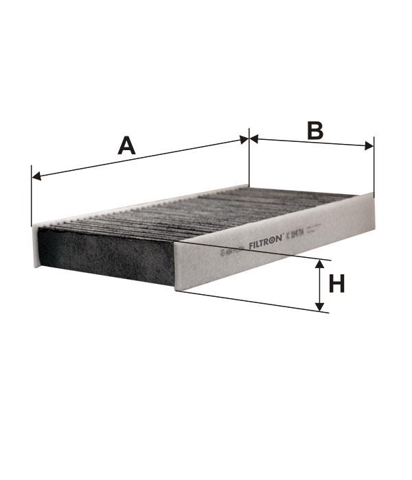Cabin filter with activated carbon Filtron K 1147A