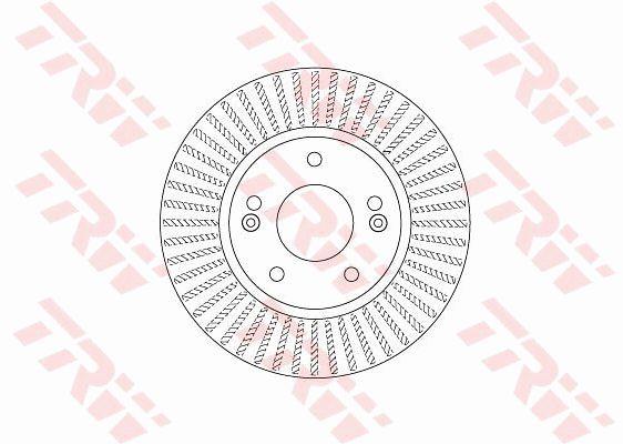 Front vented brake disc TRW DF8056