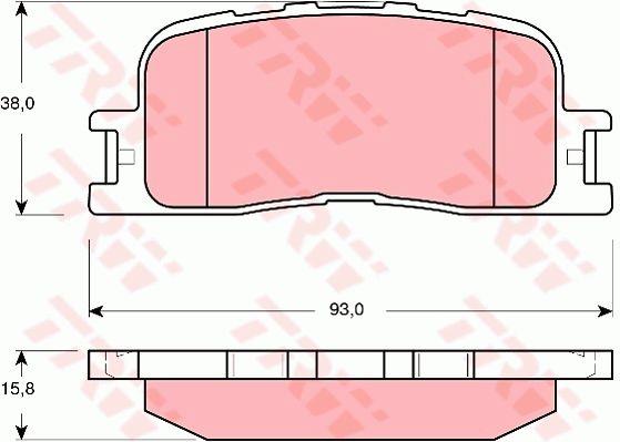 TRW COTEC brake pad set TRW GDB3374
