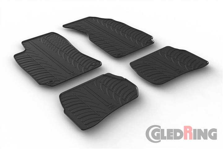 GledRing 0078 Interior mats GledRing rubber black for Volkswagen Passat (1998-2005), set 0078