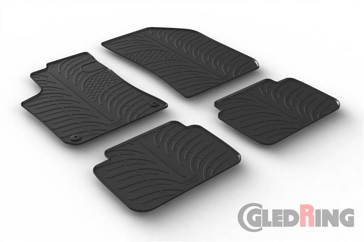GledRing 0162 Interior mats GledRing rubber black for Peugeot 308 (2013-), set 0162