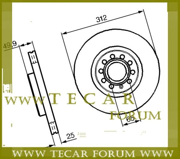 VAG 1K0 615 301 AA Ventilated disc brake, 1 pcs. 1K0615301AA