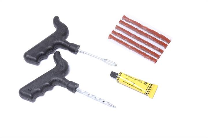 Kingtul KT-904T8 A set of tools for tire repair 8pr. (Awl - "large spiral", broach, cords, glue), in a blister KT904T8