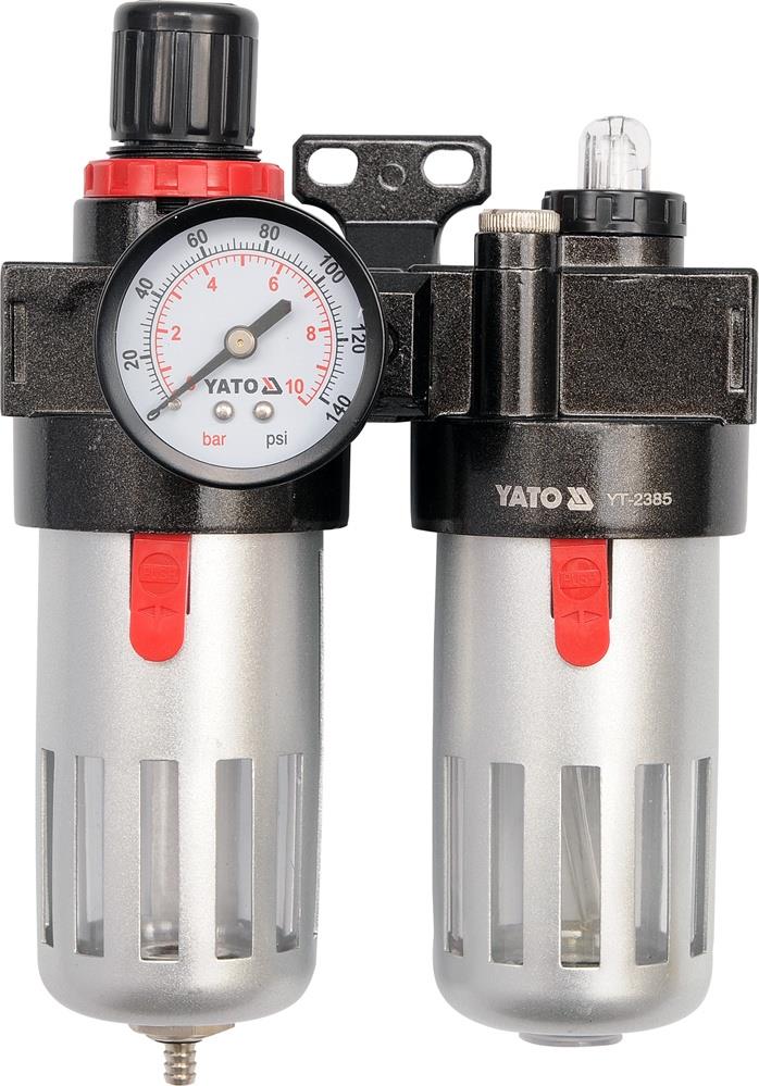 Yato YT-2385 Air filter regulator and lubricator 1/4", 90 cm3 YT2385