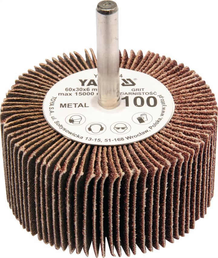 YT83363 Yato Flap disc for drill 60x30 mm, P80