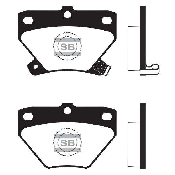 Sangsin SP2044 Rear disc brake pads, set SP2044