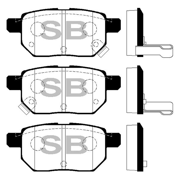 Sangsin SP2094 Rear disc brake pads, set SP2094