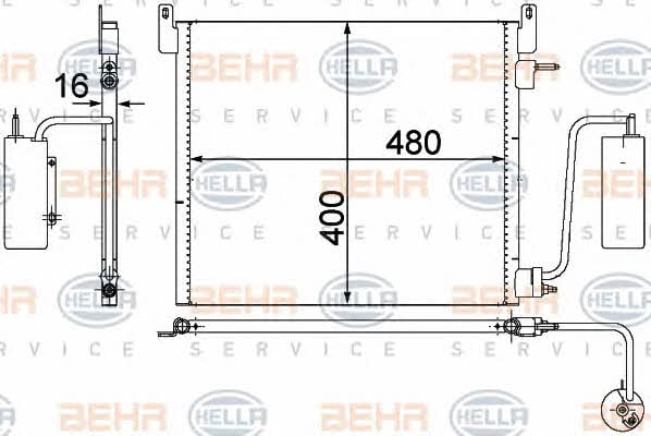 Behr-Hella 8FC 351 302-541 Cooler Module 8FC351302541