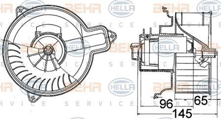 Behr-Hella 8EW 009 158-101 Fan assy - heater motor 8EW009158101