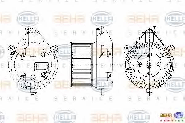 Behr-Hella 8EW 009 159-141 Fan assy - heater motor 8EW009159141