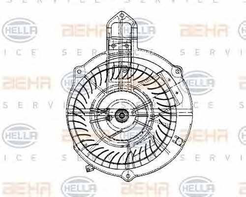 Behr-Hella 8EW 009 159-751 Fan assy - heater motor 8EW009159751