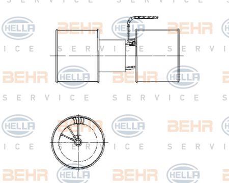 Behr-Hella 8EW 009 159-791 Fan assy - heater motor 8EW009159791