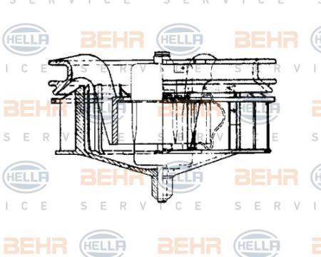Behr-Hella 8EW 009 160-441 Fan assy - heater motor 8EW009160441