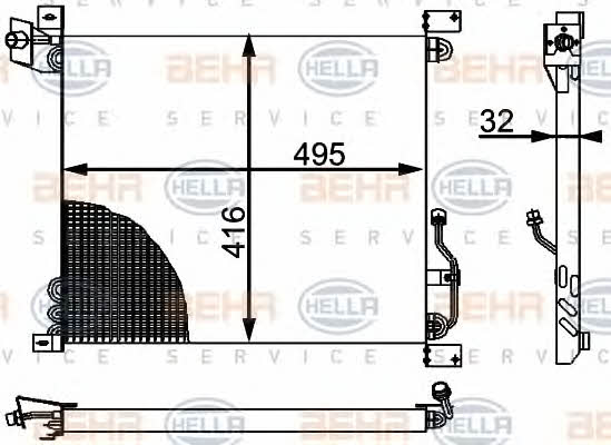 Behr-Hella 8FC 351 301-501 Cooler Module 8FC351301501