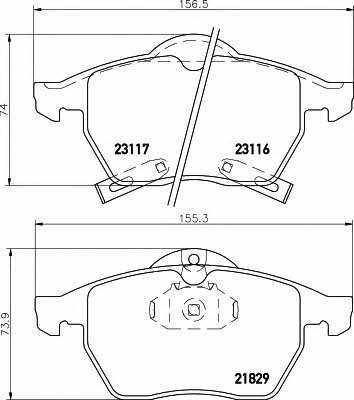 Hella-Pagid 8DB 355 008-041 Brake pad set 8DB355008041 8DB355008041 Hella-Pagid Brake pad set