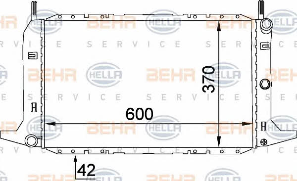 Behr-Hella 8MK 376 720-161 Radiator, engine cooling 8MK376720161