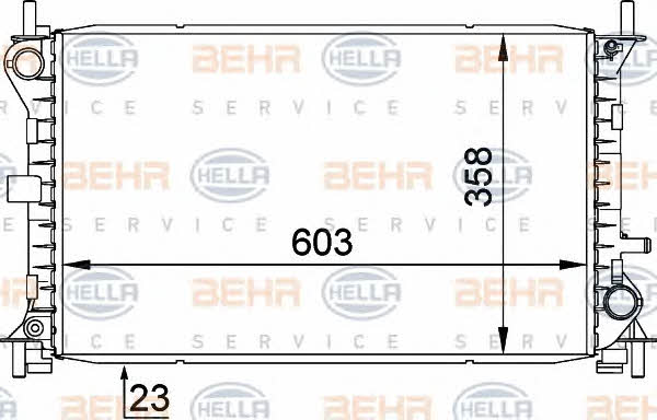 Behr-Hella 8MK 376 720-291 Radiator, engine cooling 8MK376720291