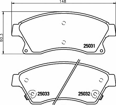 Hella-Pagid 8DB 355 015-231 Brake Pad Set, disc brake 8DB355015231
