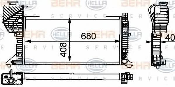 Behr-Hella 8MK 376 721-434 Radiator, engine cooling 8MK376721434