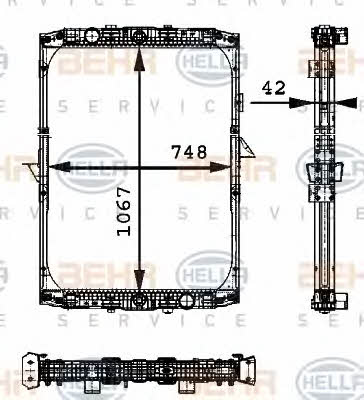  8MK 376 721-541 Radiator, engine cooling 8MK376721541