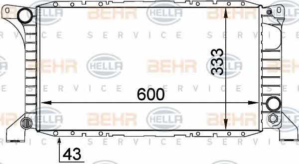 Behr-Hella 8MK 376 764-011 Radiator, engine cooling 8MK376764011