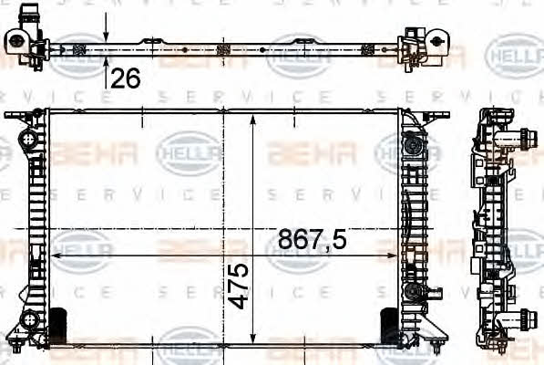 Behr-Hella 8MK 376 745-631 Radiator, engine cooling 8MK376745631