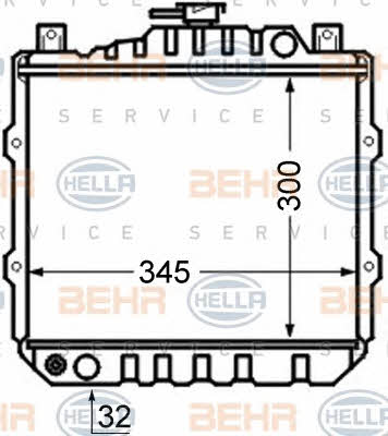 Behr-Hella 8MK 376 726-541 Radiator, engine cooling 8MK376726541