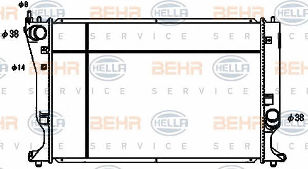 Behr-Hella 8MK 376 753-741 Radiator, engine cooling 8MK376753741