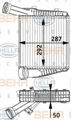 Behr-Hella 8ML 376 729-571 Intercooler, charger 8ML376729571