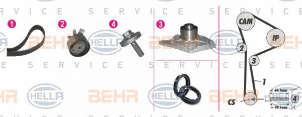  8MP 376 810-851 TIMING BELT KIT WITH WATER PUMP 8MP376810851