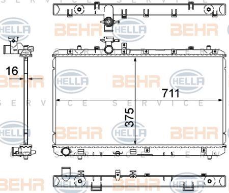 Behr-Hella 8MK 376 762-741 Radiator, engine cooling 8MK376762741