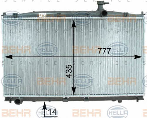 Behr-Hella 8MK 376 763-421 Radiator, engine cooling 8MK376763421