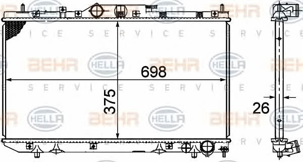 Behr-Hella 8MK 376 781-051 Radiator, engine cooling 8MK376781051