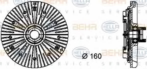 Behr-Hella 8MV 376 733-001 Viscous coupling assembly 8MV376733001