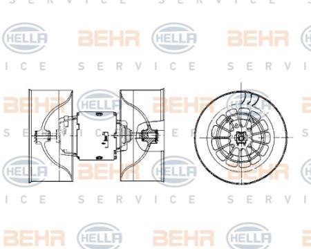 Behr-Hella 8EW 009 100-531 Fan assy - heater motor 8EW009100531