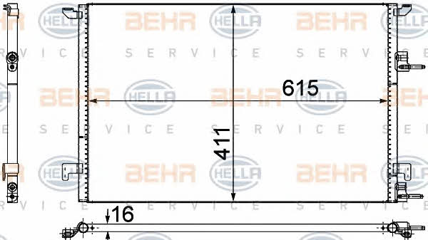 8FC351309371 Behr-Hella AC Condenser