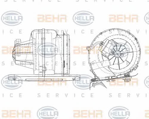 Behr-Hella 8EW 009 157-051 Fan assy - heater motor 8EW009157051