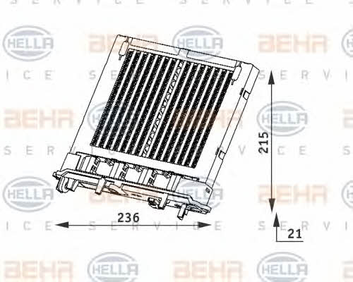 Behr-Hella 8FH 351 312-111 Heat exchanger, interior heating 8FH351312111