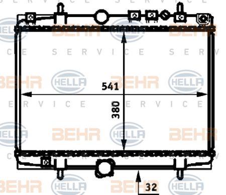 Behr-Hella 8MK 376 714-411 Radiator, engine cooling 8MK376714411