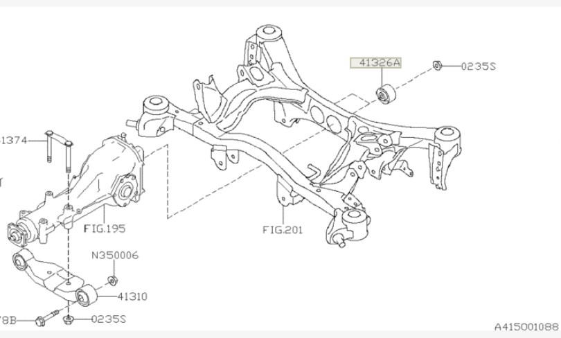 Subaru Rear bushing gearbox mounting rear – price