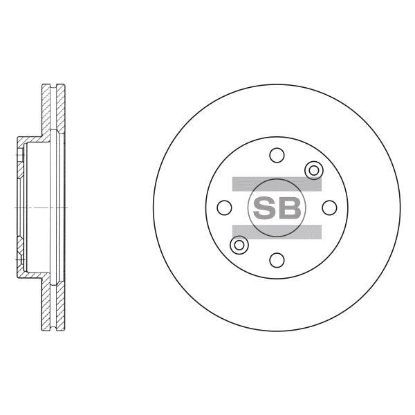 Sangsin SD2014 Front brake disc ventilated SD2014