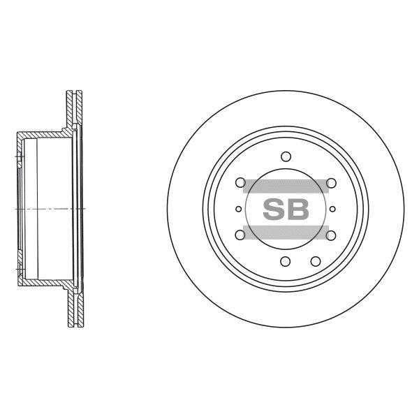 Sangsin SD1050 Rear ventilated brake disc SD1050