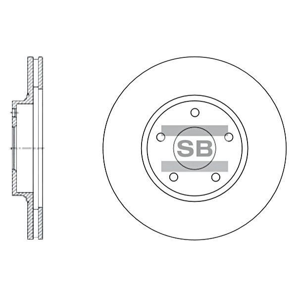 Sangsin SD3029 Front brake disc ventilated SD3029