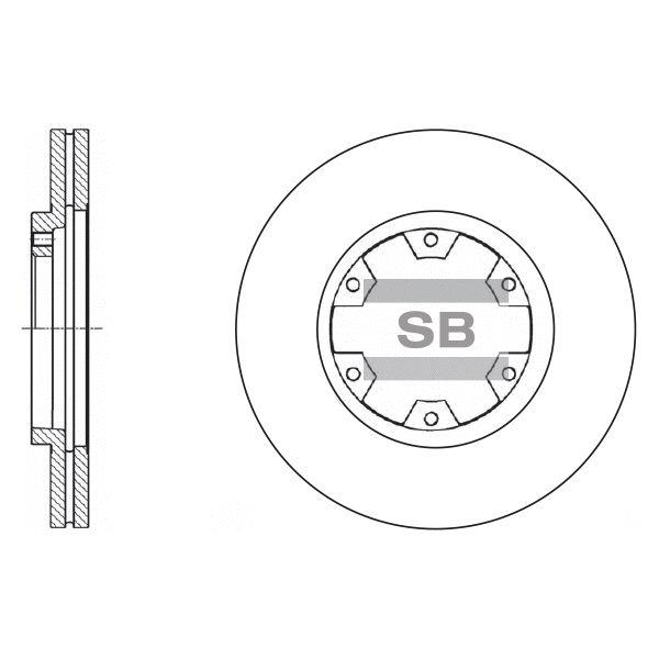 Sangsin SD4220 Front brake disc ventilated SD4220
