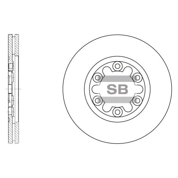Sangsin SD4408 Front brake disc ventilated SD4408