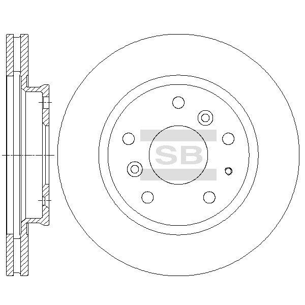 Sangsin SD4413 Front brake disc ventilated SD4413