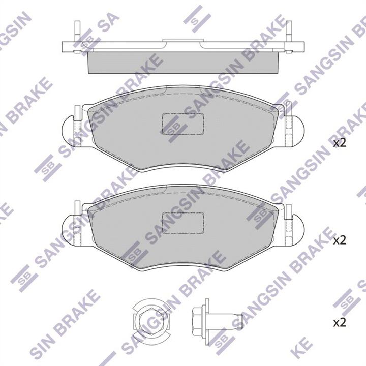 Sangsin SP1179 Front disc brake pads, set SP1179